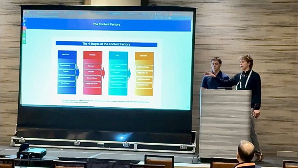 Jack Wendt and Dylan Haugen teaching the Knowledge Graph at DigiMarCon 2025